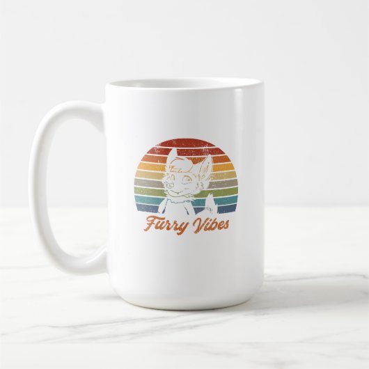  Retro Furry Fandom Furgeschiker Gift Koffiemok (Links)