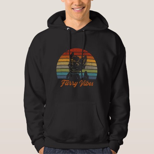 Retro Furry Fandom Furry Sfeer - Knuffel OwO Fursu Hoodie (Voorkant)