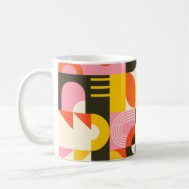 Retro Fusion Mug – Colourful Abstract Coffee Cup   Koffiemok