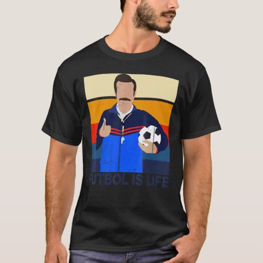 Retro  Futbol is levensessentieel T-shirt (Voorkant)