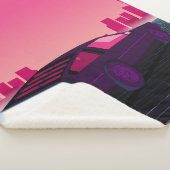 Retro future. 80s style sci-fi background with sup sherpa deken (3/4)