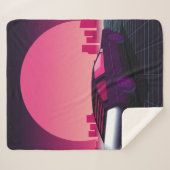 Retro future. 80s style sci-fi background with sup sherpa deken (Voorkant (horizontaal))