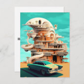 Retro Future Cars Cinematic Auto's Briefkaarten (Voorkant / Achterkant)