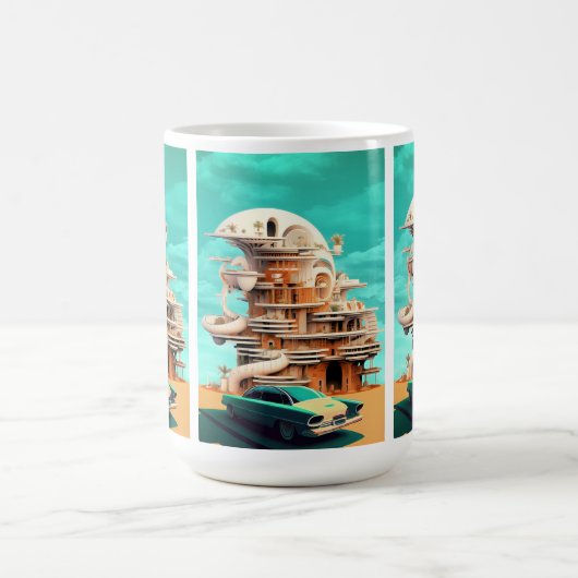 Retro Future Cars Cinematic Autos Koffiemokken Koffiemok (Center)