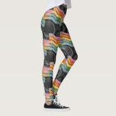 Retro Future Disco Rainbow Stripe Leggings (Rechts)