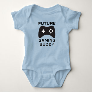 Retro Future Gaming Buddy Blue Bodysuit Baby Gift