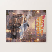 Retro Future Stadscruiser bij Schemering Puzzel (Horizontaal)