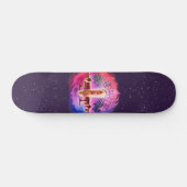 Retro Futurism Airplane Synth Wave 80s Cosmic     Persoonlijk Skateboard (Horizontaal)