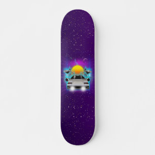 Retro Futurism Flying Car Spaceship Synveve Persoonlijk Skateboard