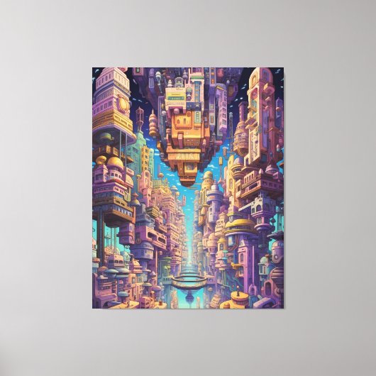 Retro Futurisme Art Canvas Afdruk (Voorkant)