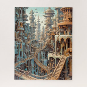 Retro Futurisme Art Puzzel