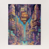 Retro Futurisme Art Puzzel Legpuzzel (Verticaal)