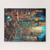 Retro Futurisme Art Puzzel Legpuzzel (Horizontaal)