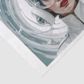 Retro futurisme, Cyber Vrouw in het Wit Tissuepapier (Detail)