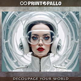 Retro futurisme, Cyber Vrouw in het Wit Tissuepapier