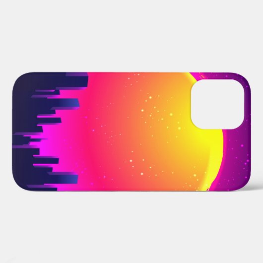 Retro Futurisme. futuristische synthegolflatie ill Case-Mate iPhone Case (Achterkant (horizontaal))