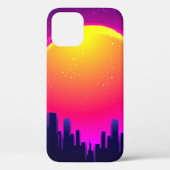 Retro Futurisme. futuristische synthegolflatie ill Case-Mate iPhone Case (Achterkant)