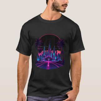 Retro Futurisme Neon Synthwave T-shirt
