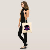Retro Futurisme Neon Synthwave Tote Bag (Voorkant (model))