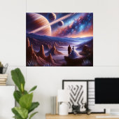 Retro Futurismus Poster (Thuiskantoor)