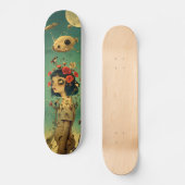 Retro-futurist fantasy wall art skateboard (Voorkant)