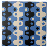 Retro Futuristic Abstract Patroon Tegeltje (Voorkant)