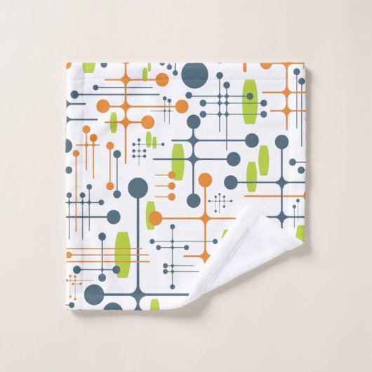 Retro Futuristic Bad Handdoek (Wasdoekje)