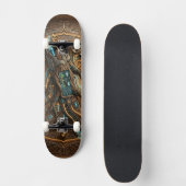 Retro-Futuristic Cybernetic Driftwood Fusion 2026 Persoonlijk Skateboard (Voorkant)