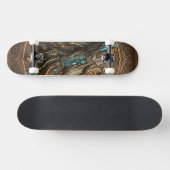 Retro-Futuristic Cybernetic Driftwood Fusion 2026 Persoonlijk Skateboard (Horizontaal)