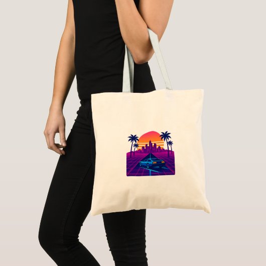 Retro-Futuristic Design Tote Bag (Voorkant (product))