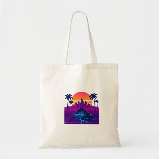 Retro-Futuristic Design Tote Bag (Voorkant)