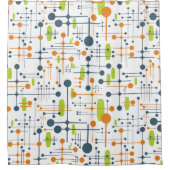 Retro Futuristic Douchegordijn (Voorkant)