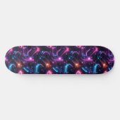 Retro Futuristic Glowing Circuit Board Skateboard (Horizontaal)