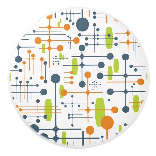 Retro Futuristic Keramische Knop (Voorkant)