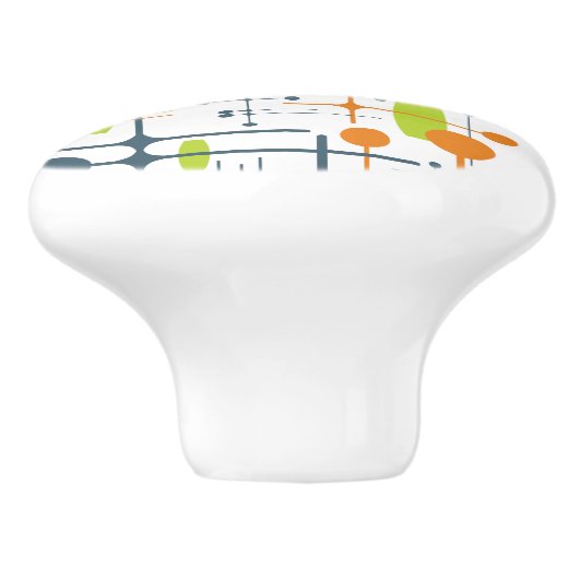 Retro Futuristic Keramische Knop (Zijkant)