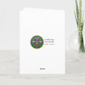 Retro Futuristic Mardi Gras Black Cat Martini Club Kaart (Achterkant)