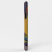 Retro Futuristic Radiale Zwirlgolven Kunstpatroon Case-Mate iPhone Case (Achterkant/rechts)