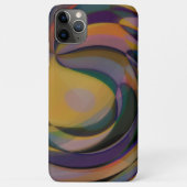 Retro Futuristic Radiale Zwirlgolven Kunstpatroon Case-Mate iPhone Case (Achterkant)