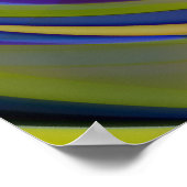 Retro Futuristic Radiale Zwirlgolven Kunstpatroon Poster (Hoek)