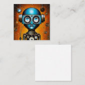Retro Futuristic Robot Informatiekaartje (Voorkant / Achterkant)