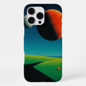retro futuristic surreal planet iPhone hoesje (Achterkant)