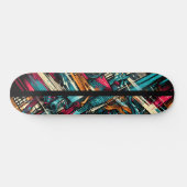 Retro-Futuristic Tech Street Art Skateboard 12 (Horizontaal)