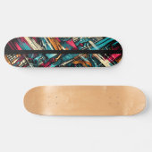 Retro-Futuristic Tech Street Art Skateboard 12 (Horizontaal)