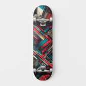 Retro-Futuristic Tech Street Art Skateboard 16 (Voorkant)