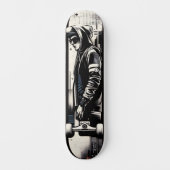 Retro-Futuristic Tech Street Art Skateboard 19 (Voorkant)