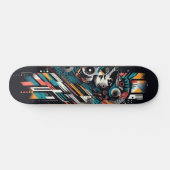 Retro-Futuristic Tech Street Art Skateboard 22 (Horizontaal)