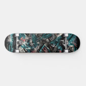 Retro-Futuristic Tech Street Art Skateboard 24 (Horizontaal)