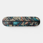Retro-Futuristic Tech Street Art Skateboard 33 (Horizontaal)