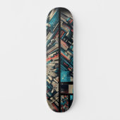 Retro-Futuristic Tech Street Art Skateboard 33 (Voorkant)