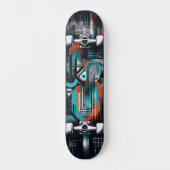 Retro-Futuristic Tech Street Art Skateboard 36 (Voorkant)